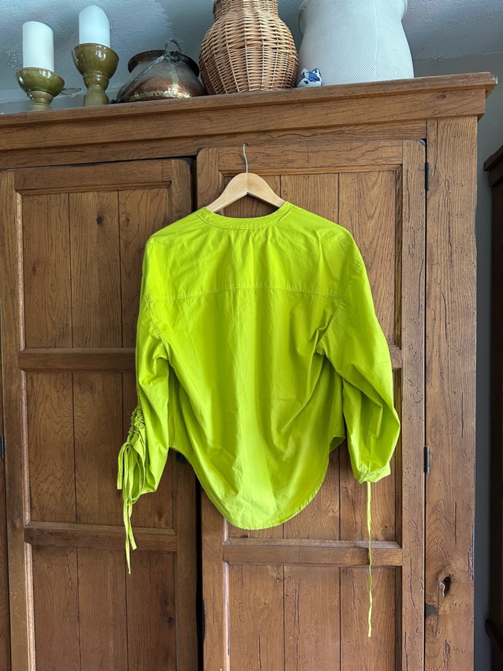 Pilcro Lime Green Button-Up Blouse - Picture 7 of 8